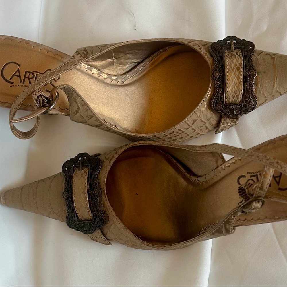 Carlos by Carlos Santana Women's Tan Slingback Shoes